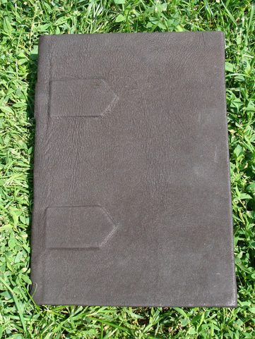 LARGE BOOK IN LEATHER CASE, A4, 150 PAGES
