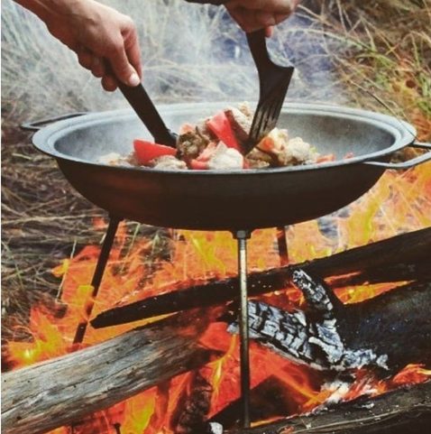 GRILL PAN WITH LEGS Ø43 CM, MUURIKKA, FINLAND