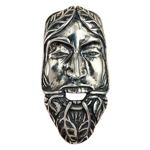 GREEN MAN, THE LORD OF THE NATURE AND REBIRTH, SILVER PENDANT AG 925