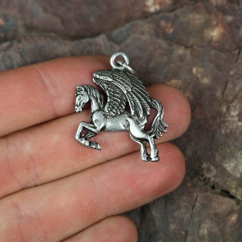 PEGASUS, PENDANT, ZINC ANTIQUE SILVER