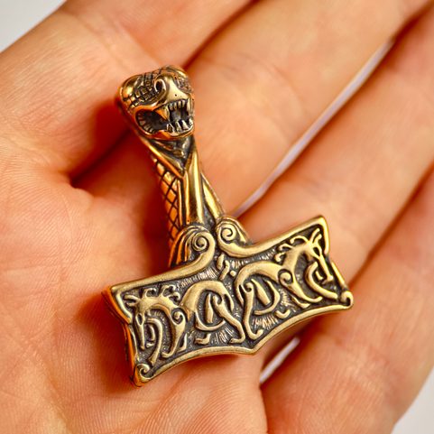 THOR'S HAMMER, OSEBERG STYLE, NORWAY, BRONZE