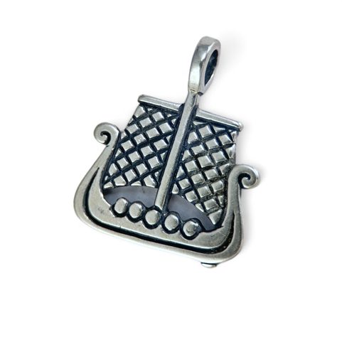 VIKING SHIP, SILVER PENDANT