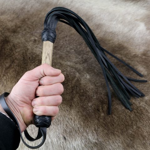 LEATHER QUIRTS, BLACK AND WOOD