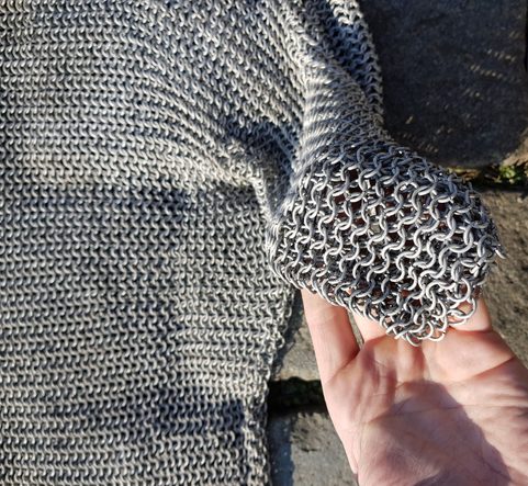 ALUMINIUM CHAIN MAIL SHIRT BUTTED