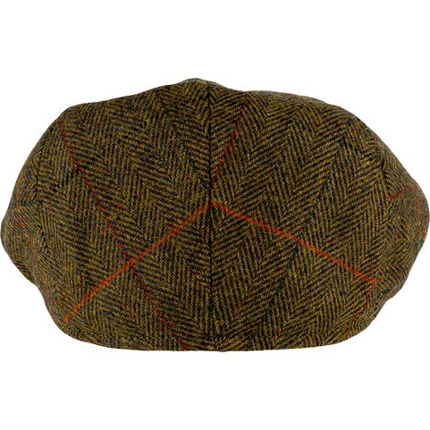 ENGLISH WOOL BLEND FLAT CAP TWEED BROWN