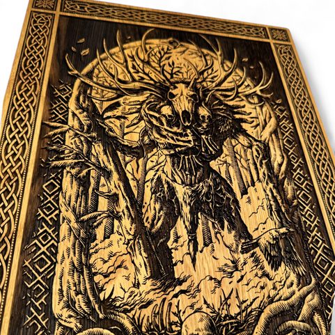 LESHY, DÉCORATION MURALE, BOIS 32X46CM