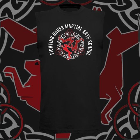 FIGHTING HARES, IRISH STICK FIGHTING, SCHWARZES HERREN-TANKTOP