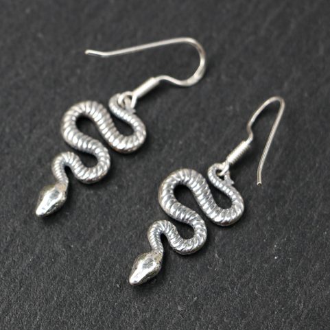 SNAKE, SILVER EARRINGS AG 925
