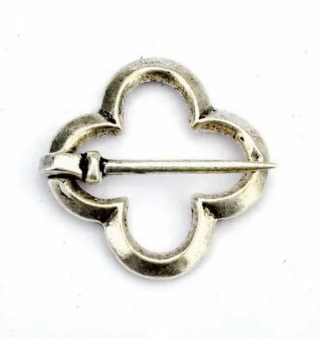 MITTELALTER BROSCHE, KOSTÜM, BRONZE, VERSILBERT