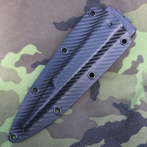 TACTICAL KYDEX SHEATH FOR TOP DOG THROWING KNIFE CARBON