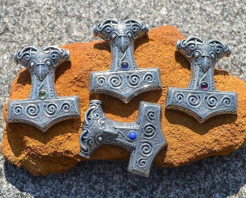 RAVEN THOR HAMMER, SCANIA, PENDANT, SILVER 925, 17 G.