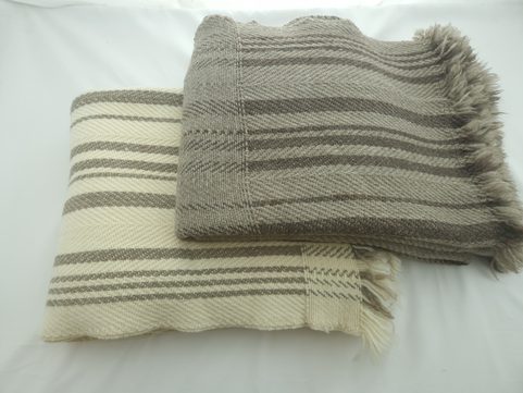 WOOL BLANKET WHITE, RHODOPA