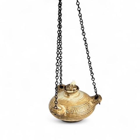 MITTELALTERLICHEN HÄNGE OIL LAMP - KERAMIK
