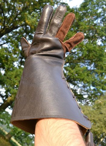 LEATHER FALCONRY GLOVE