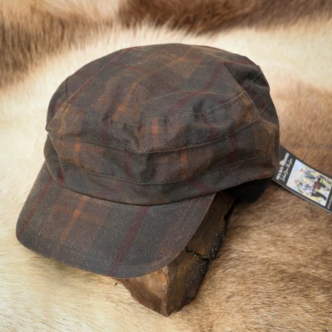 RAIN CAP WAX TARTAN GREEN, IRELAND