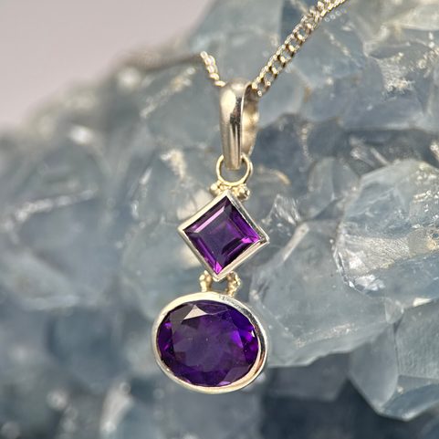 CAIRO, SILVER PENDANT, AMETHYST AG 925/1000
