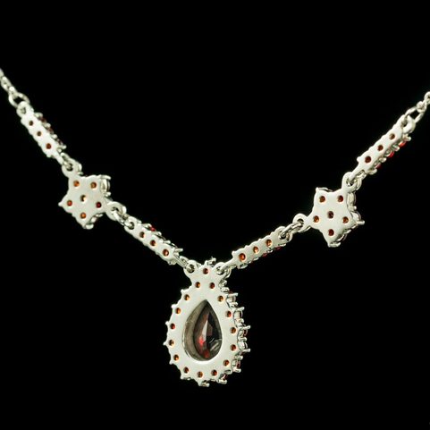 WICK, GARNET, CZECH JEWEL, NECKLACE