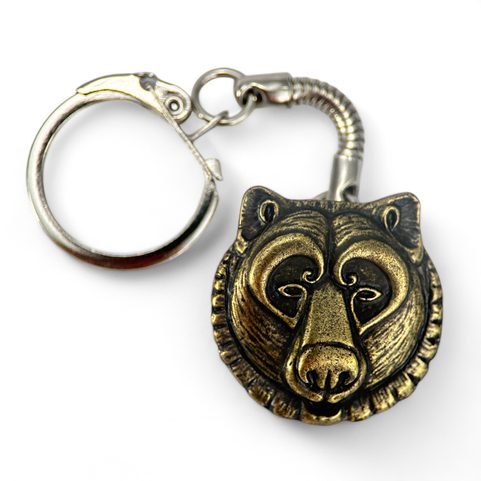 BERSERKER KEY RING, ZINC OLD BRASS