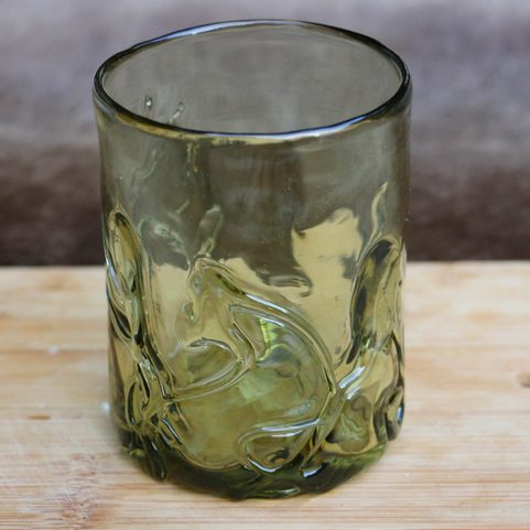 WHISKEY GLASS, GREEN FOREST GLASS, 1 PC