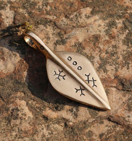 GERMANIC SPEARHEAD, BRONZE PENDANT