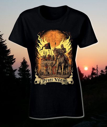 AGAINST ALL, LADIES T-SHIRT, COLOURED, NAAV