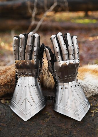 GANTS D'ARMURE GOTHIQUES, ACIER
