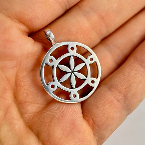SLAVIC SUN, SILVER PENDANT