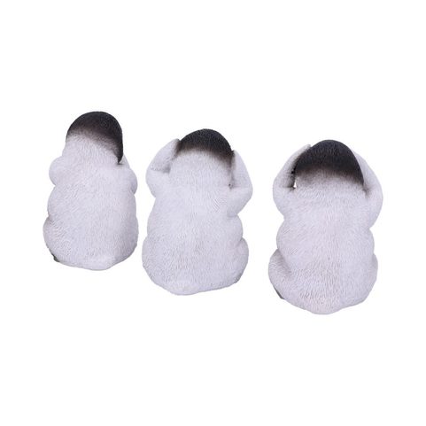 SEE NO, HEAR NO, SPEAK NO EVIL EMPEROR PENGUIN CHICK FIGURINES