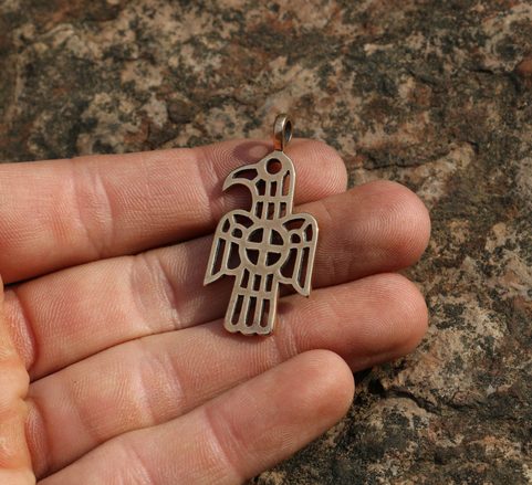 GOTHIC EAGLE, BRONZE PENDANT