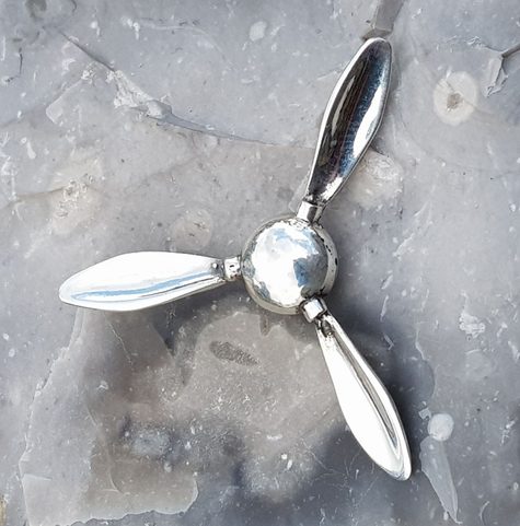 SPITFIRE SUPERMARINE PROPELLER, SILVER PENDANT