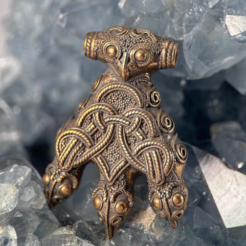 CORBEAU THOR'S HAMMER, HEDEBY, HAITHABU, RÉPLIQUE, BRONZE