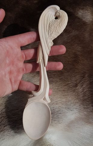 AIGLE, CUILLÈRE SCULPTÉE
