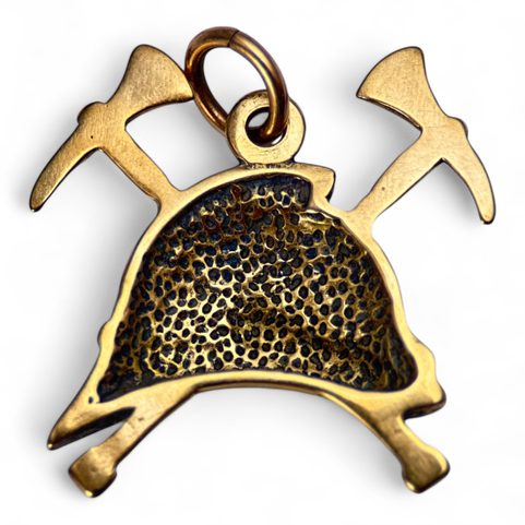 OLD FIRE HELMET - BRONZE PENDANT