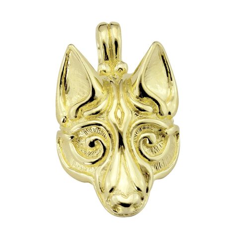 FENRIR, NORSE WOLF PENDANT, 14K GOLD