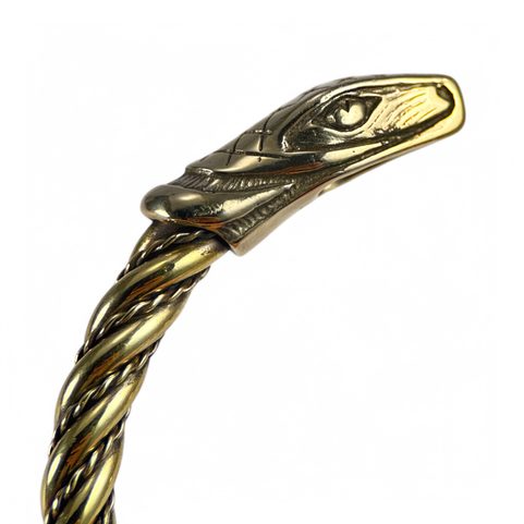 SNAKE, BRASS BRACELET