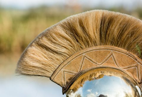 CASQUE GREC AVEC CHOKOL, LAITON