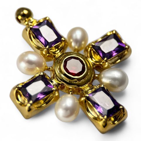 CROIX NOBLE MÉDIÉVALE DE LUXE, 15E SIÈCLE