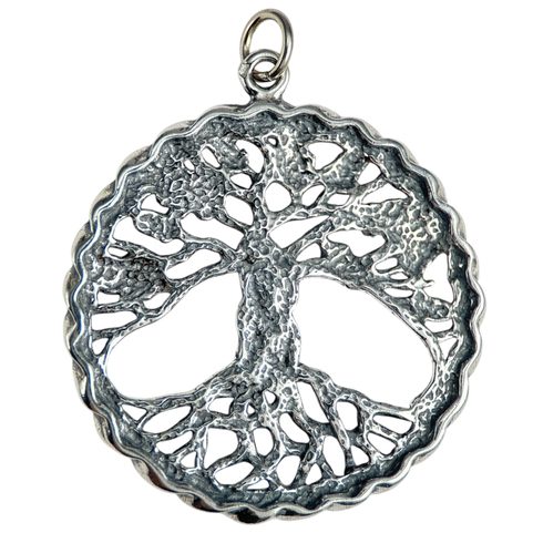 EICHE - HEILIGER BAUM DES LEBENS ANHÄNGER SILBER 925, 17G