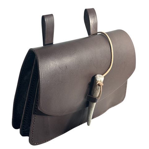 LARGE CAPACITY LEATHER BAG WITH ANTLER