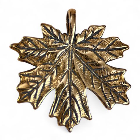 MAPLE LEAF, BRONZE PENDANT