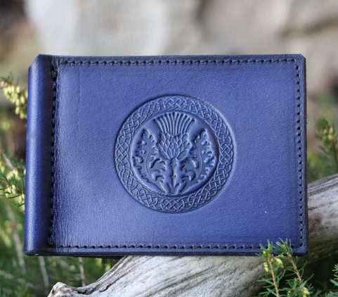 SCOTTISH THISTLE, LEATHER WALLET