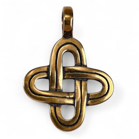 SIMPLE KNOT, BRONZE PENDANT