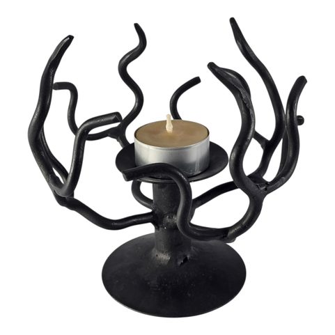 CHANDELIER EN FER FORGÉ, POMMIER