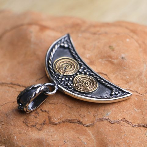 LUNA SLAVIC WOMEN'S PENDANT, GOLD-PLATED SILVER