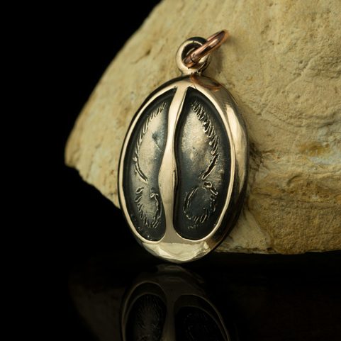 DEER TRACK, PENDANT, BRONZE