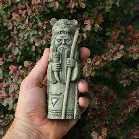 VELES, SLAVIC GOD, STATUETTE ARTIFICIAL STONE