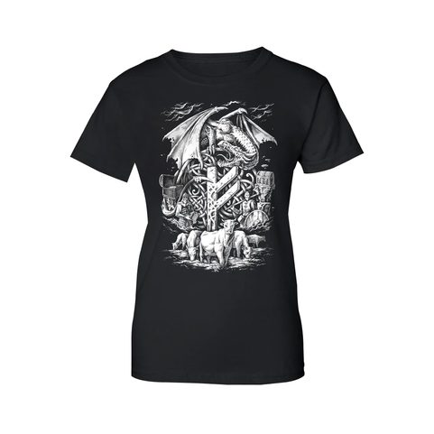 FEHU WOMEN'S T-SHIRT B&W