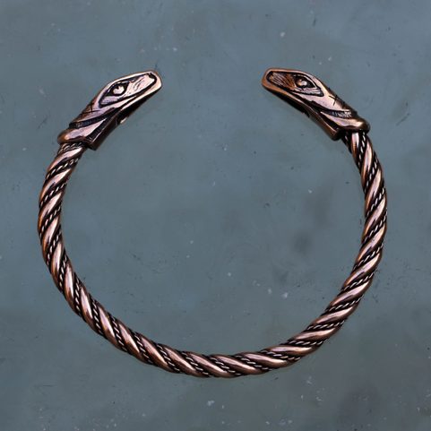 JÖRMUNGANDR, VIKING BRACELET, SNAKE, SERPENT, BRONZE