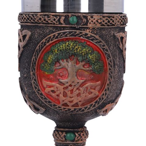 WICCAN GOBLET TREE OF LIFE, RESIN