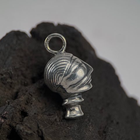 CELTIC HEAD, SILVER, PENDANT